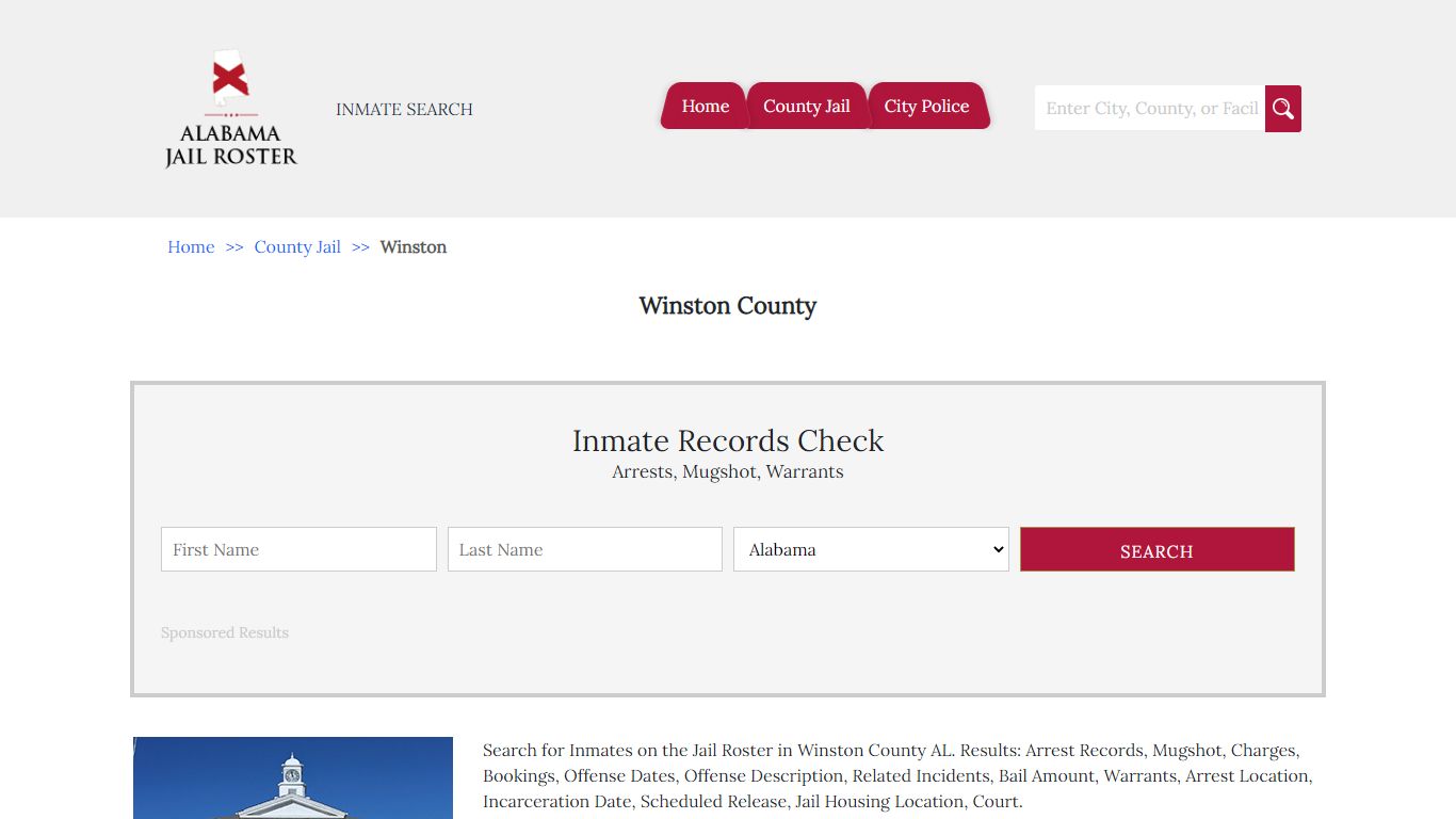 Winston County - Alabama Jail Inmate Search