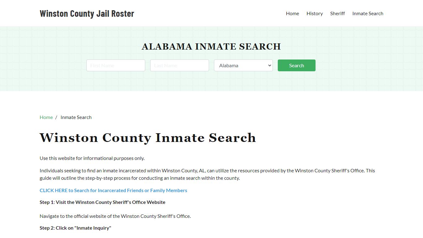 Winston County, AL Detainee Lookup