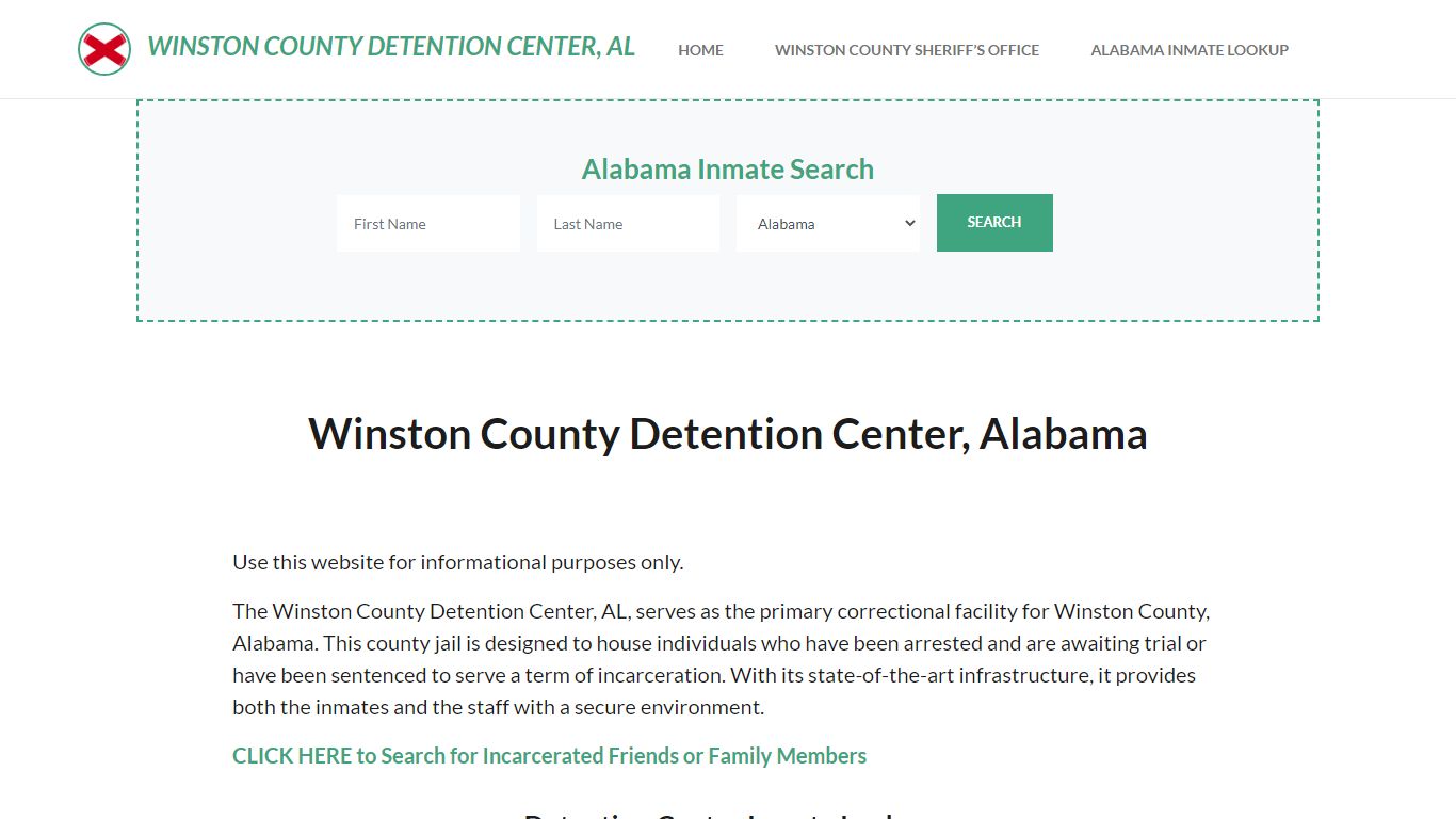 Winston County Detention Center, AL Inmate Roster, Offender Search